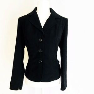 Briggs New York M Petite Blazer Black Button Jacke